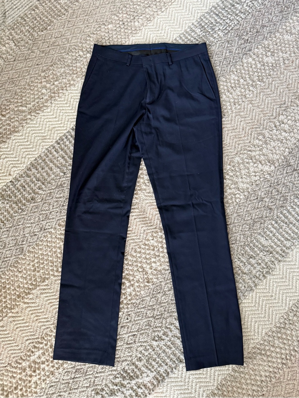 Apt. 9 Men’s Navy Dress Pants 34“ x 34“ slim fit flat front premier flex perform